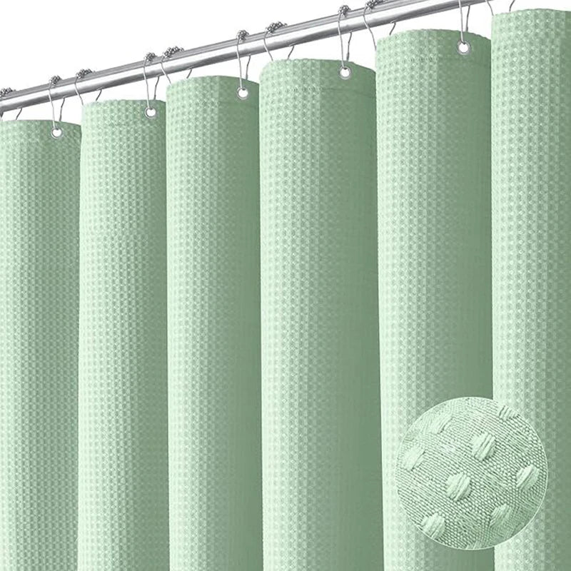 Rideau de douche gaufré opaque — cloison de douche avec crochets - Nesty (vue 24)