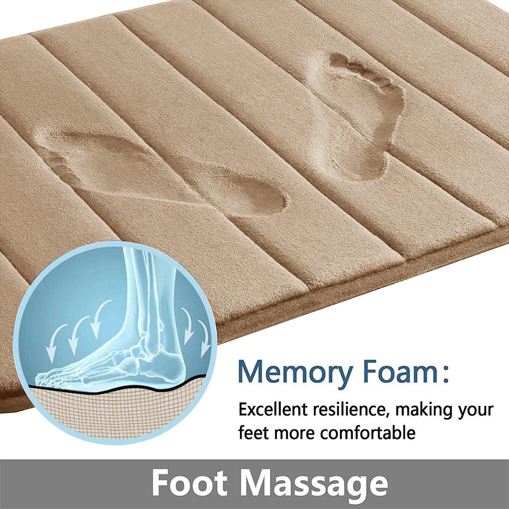Tapis de bain en mousse à mémoire de forme — coton, très absorbant - Nesty (vue 8)