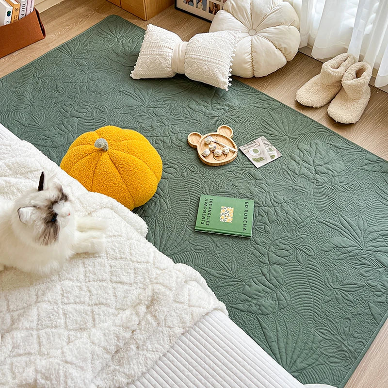 Tapis en coton lavé matelassé Nesty - Coloris uni (vue 12)