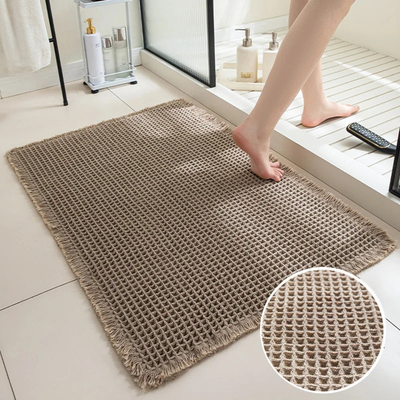 Tapis de bain gaufré, absorbant et antidérapant - Nesty (vue 1)