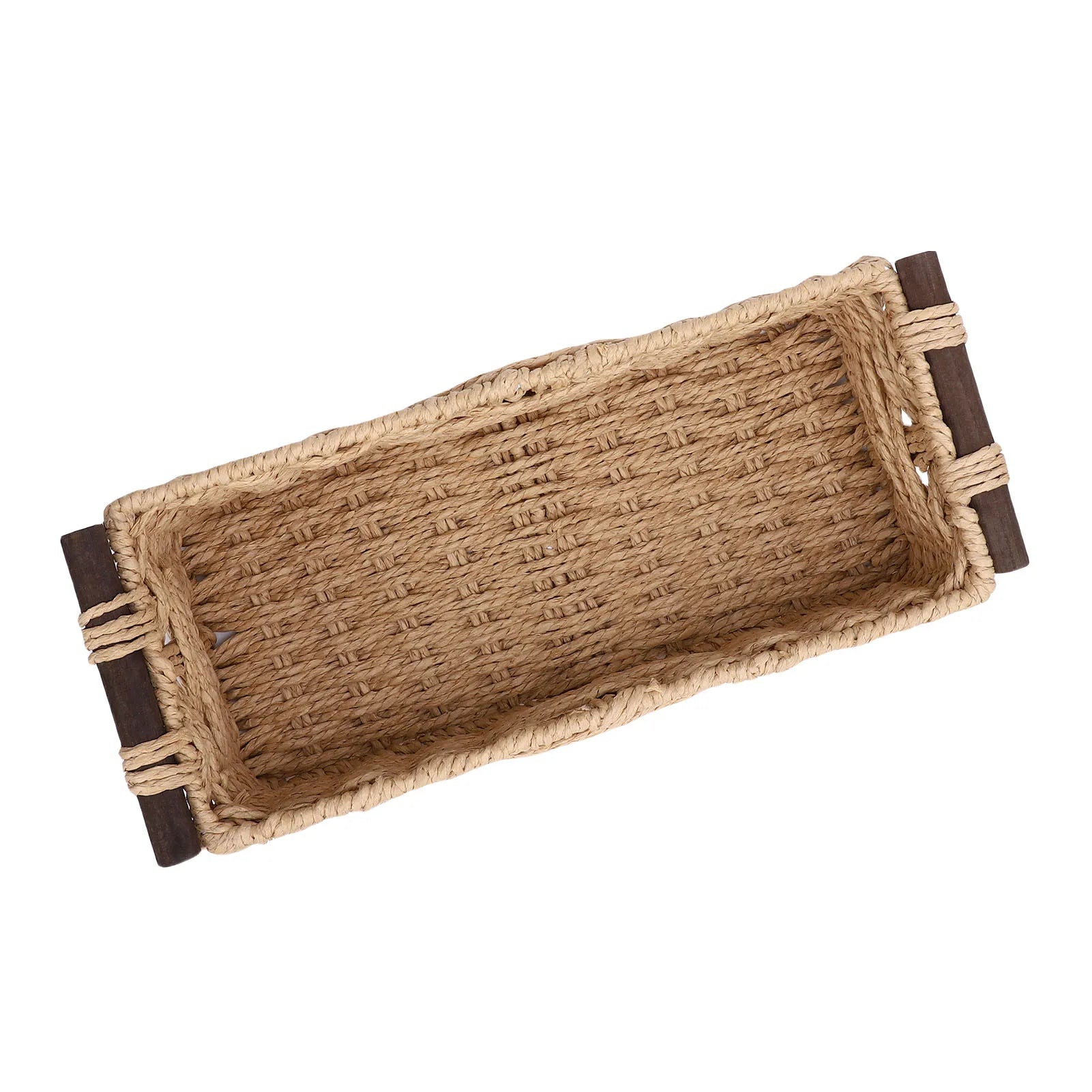 Panier de rangement tressé en corde de papier, 35x15x10cm - Nesty (vue 3)