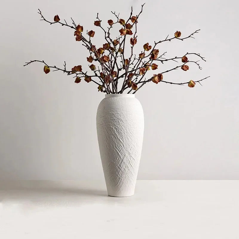 Vase en céramique blanche, style wabi-sabi (vue 6) - Nesty