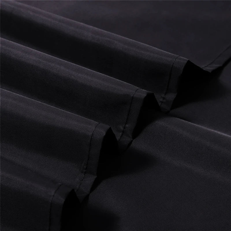 Rideau de douche noir en polyester imperméable, grand format avec crochets - Nesty (vue 5)