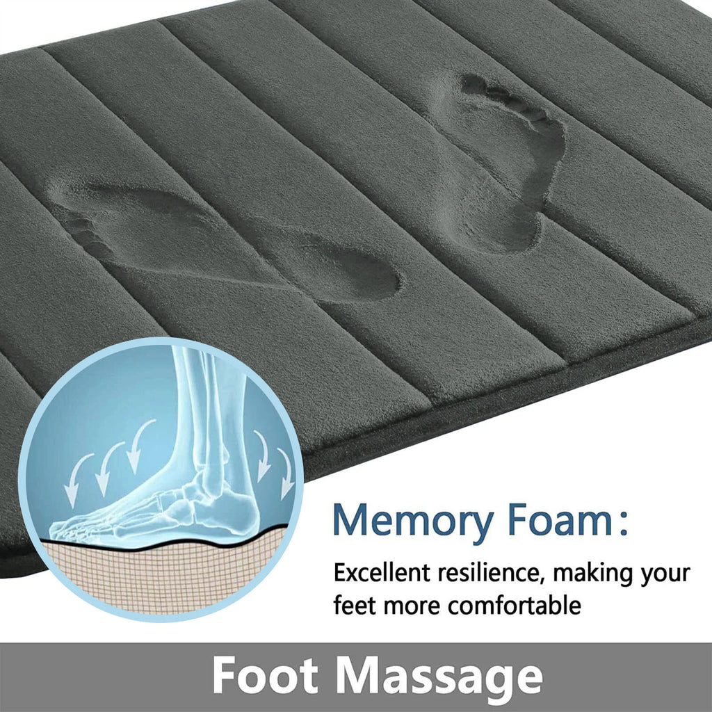 Tapis de bain en mousse à mémoire de forme — coton, très absorbant - Nesty (vue 11)