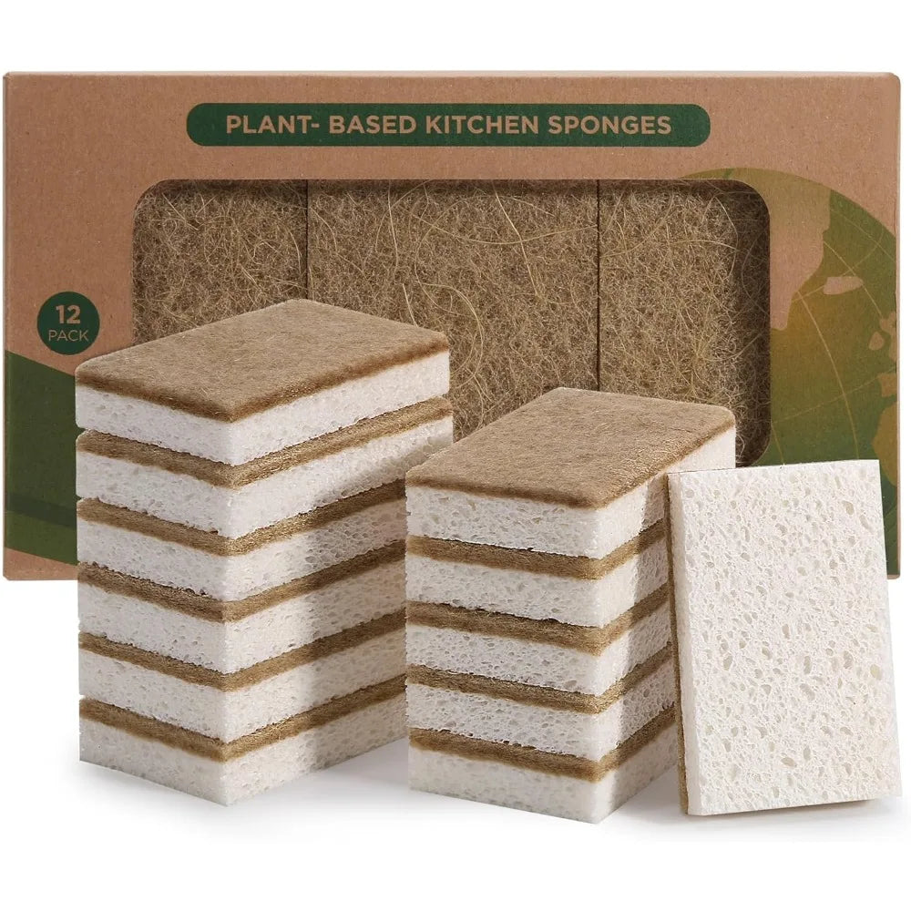 Lot de 12 éponges compostables en fibre de coco - Nesty (vue 1)