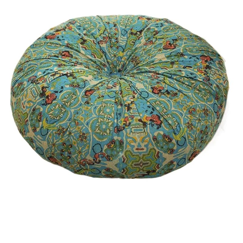 Gros coussin de sol en coton et lin épais Nesty - Esprit marocain (vue 9)
