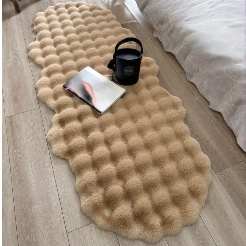 Tapis ovale en fausse fourrure douce Nesty - Chevet (vue 10)