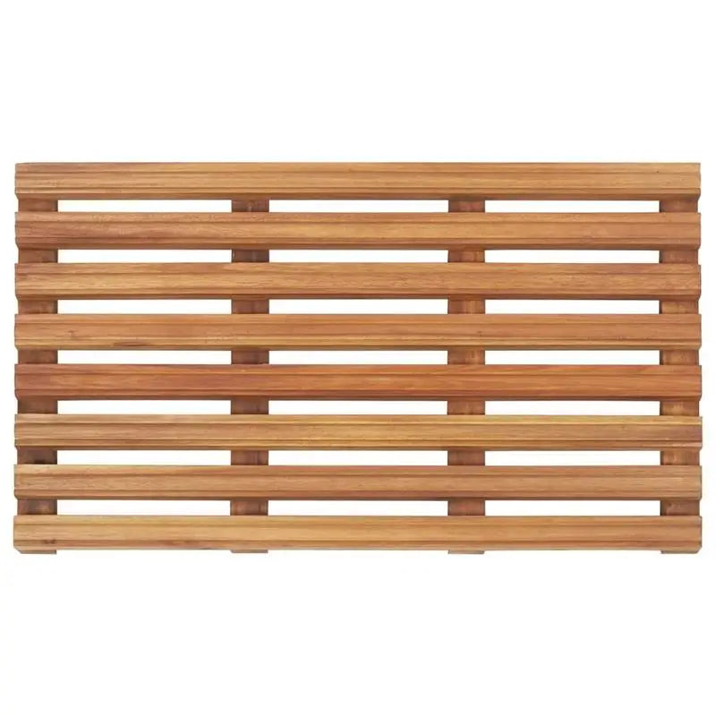 Duo de tapis de douche en bois d'acacia — finition huilée naturelle - Nesty (vue 4)