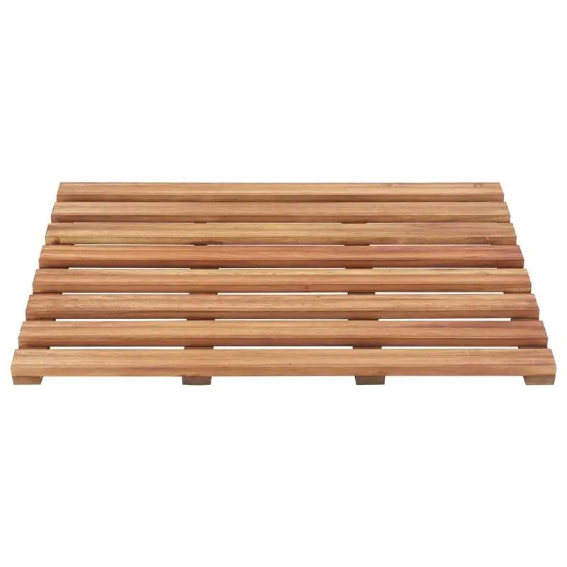 Duo de tapis de douche en bois d'acacia — finition huilée naturelle - Nesty (vue 3)