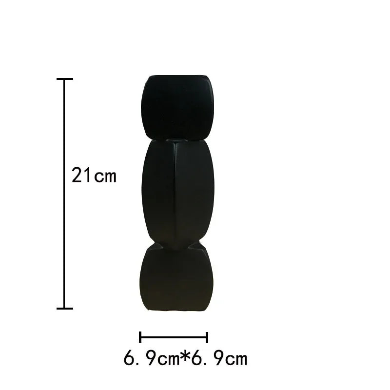 Vase noir en céramique — silhouette minimaliste (vue 7) - Nesty