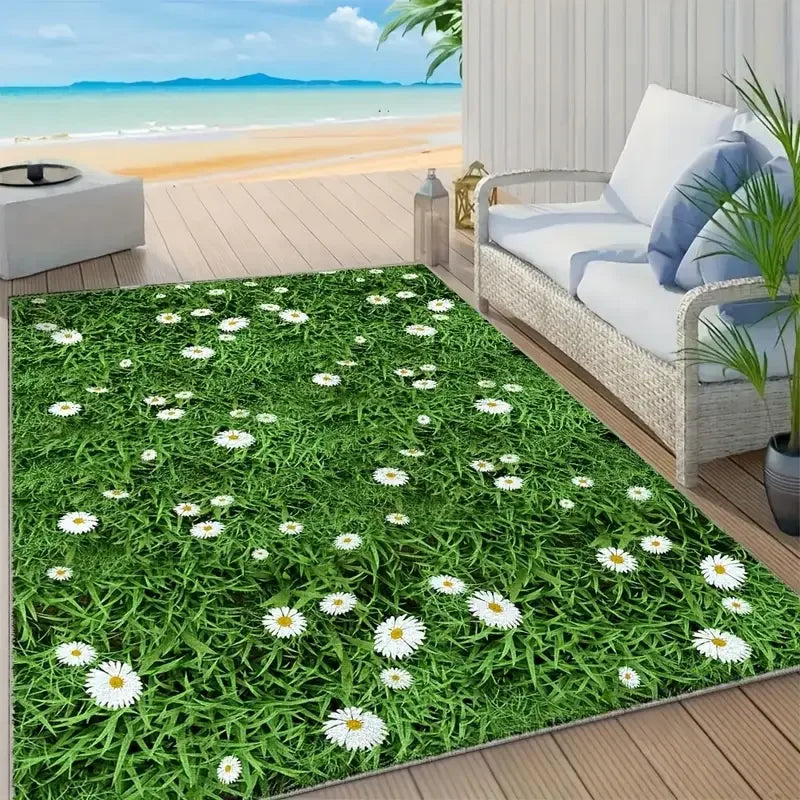 Tapis à motif marguerites pour chambre et salon Nesty (vue 8)