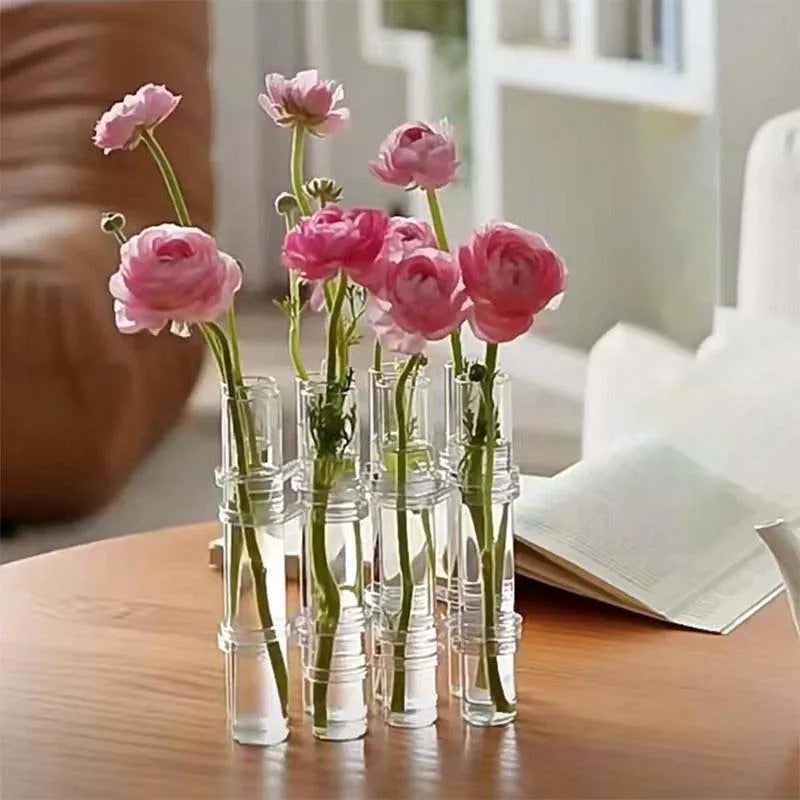 Vase suspendu en verre pour bouturage, lot de tubes transparents (vue 8) - Nesty