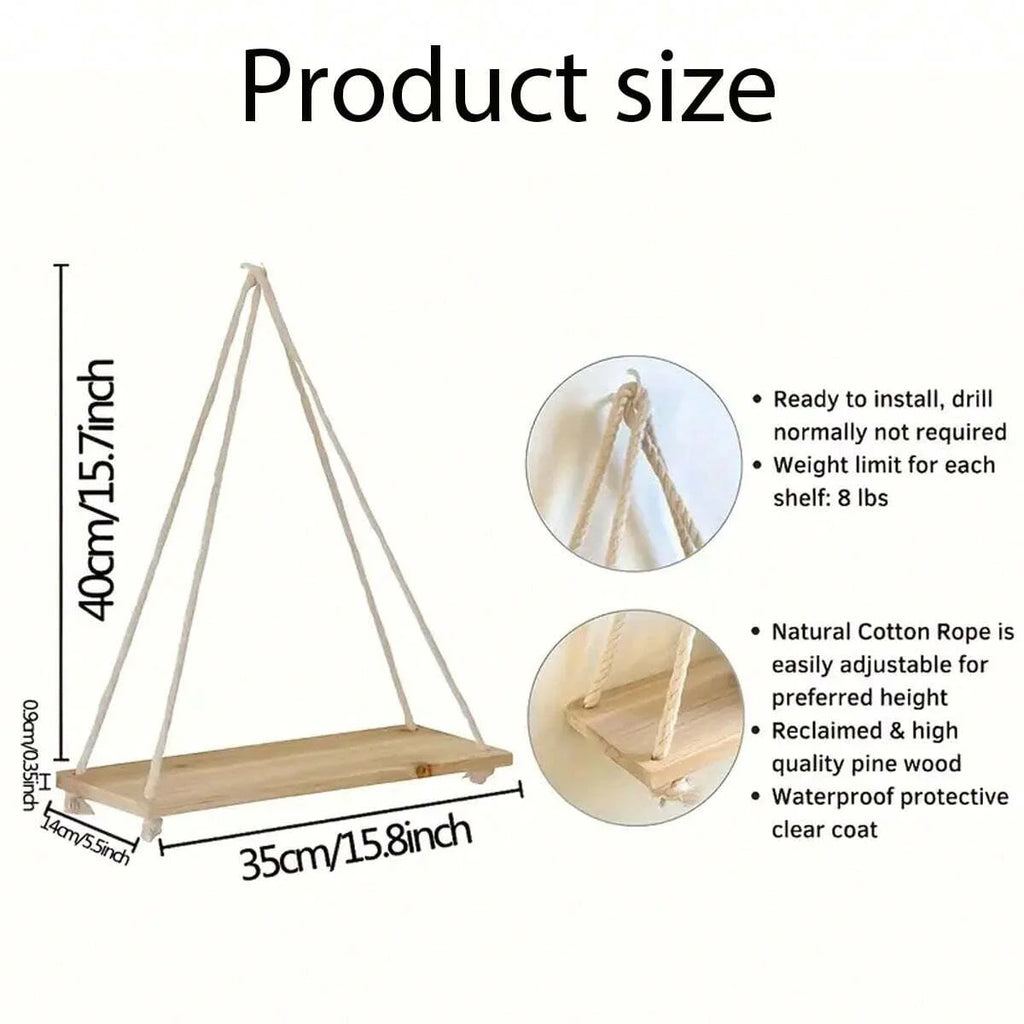 Étagère balançoire en bois Nesty - Fiche dimensions et détails de fabrication