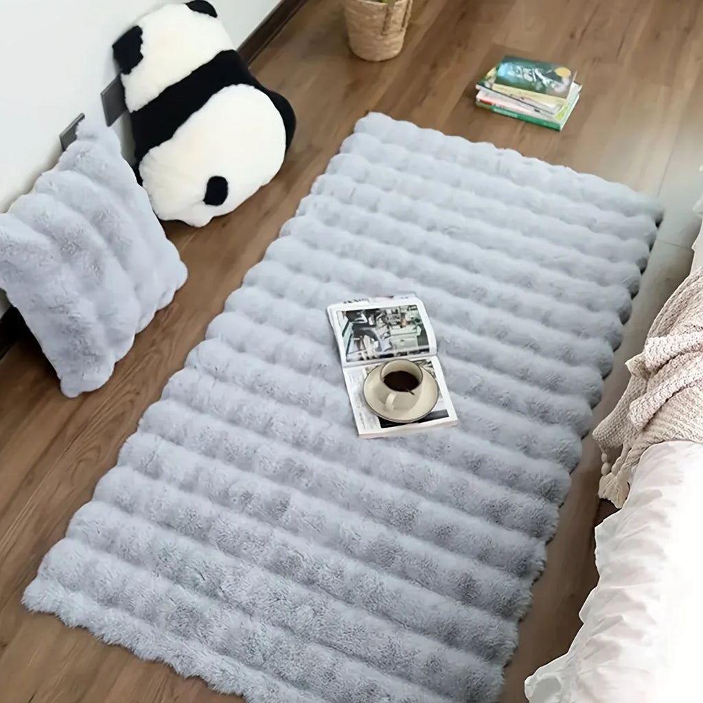 Tapis en fausse fourrure douce — coloris unis (vue 7) - Nesty