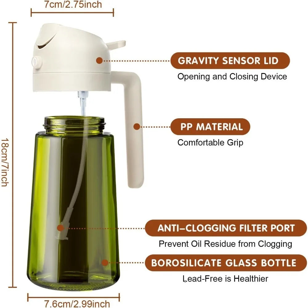 Vaporisateur d'huile en verre teinté, 470 ml Nesty (vue 11)