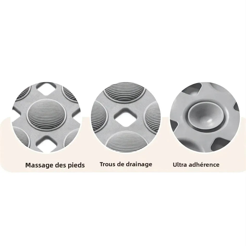 Tapis de baignoire ovale à ventouses — texture antidérapante - Nesty (vue 5)