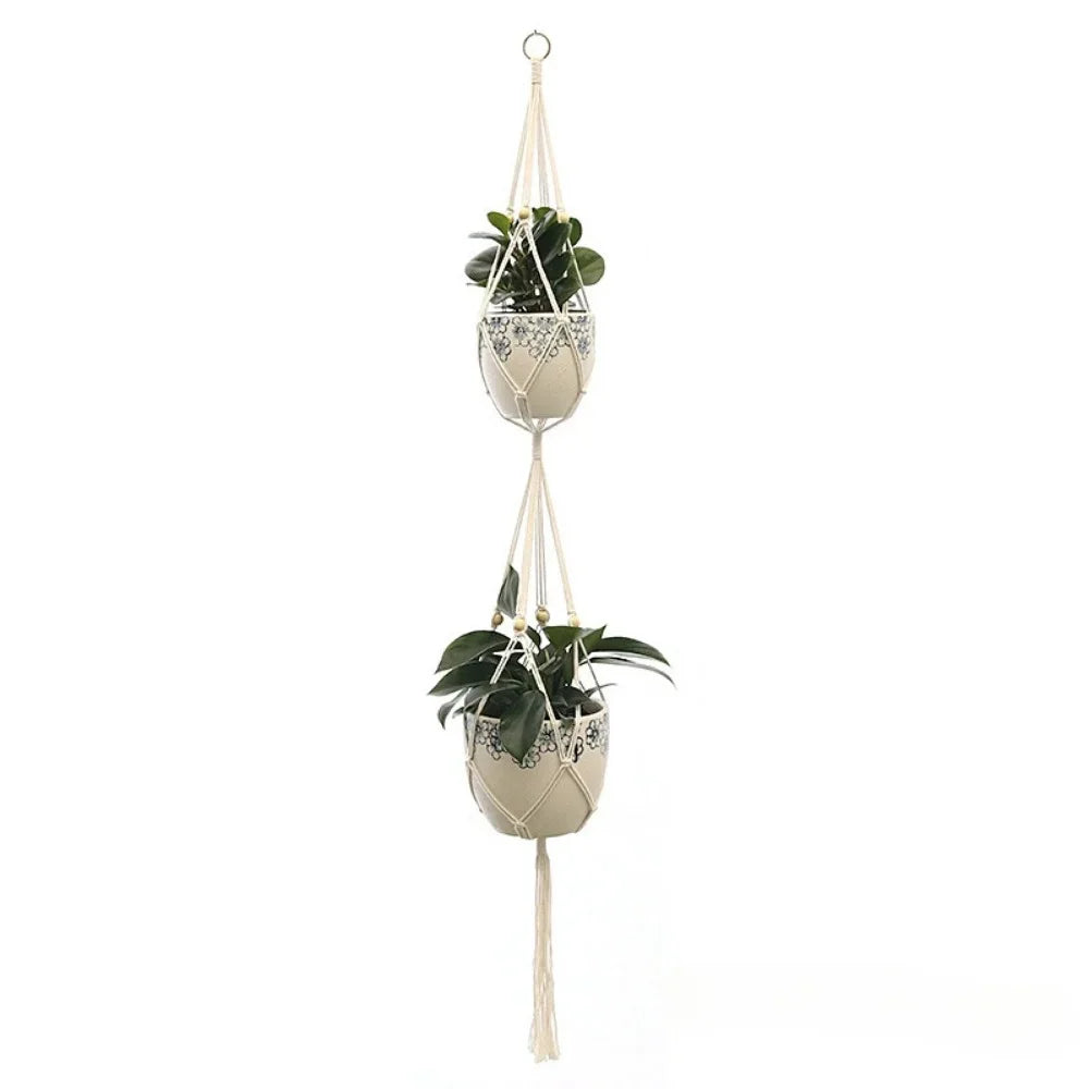 Suspension macramé pour pot de fleurs, décoration murale (vue 12) - Nesty
