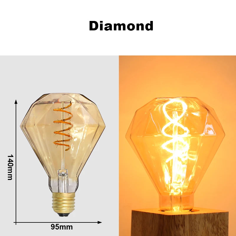 Ampoule LED Edison vintage Nesty - Filament rétro E27 à lumière chaude (vue 14)