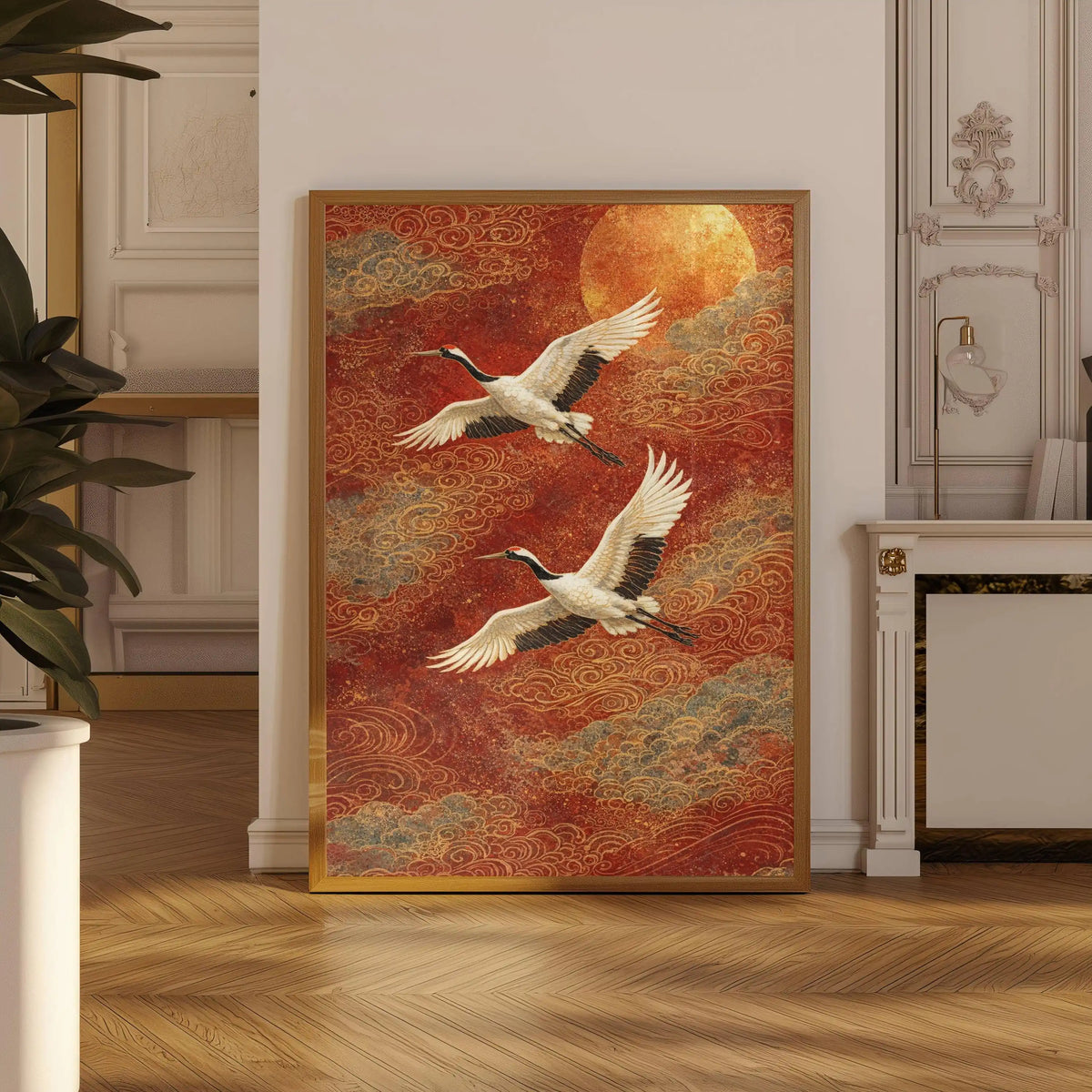 Toile imprimée cerisier en fleurs Nesty - Art mural japandi rose (vue 15)