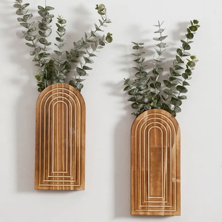 Vase mural en bois arqué, esprit bohème (vue 9) - Nesty