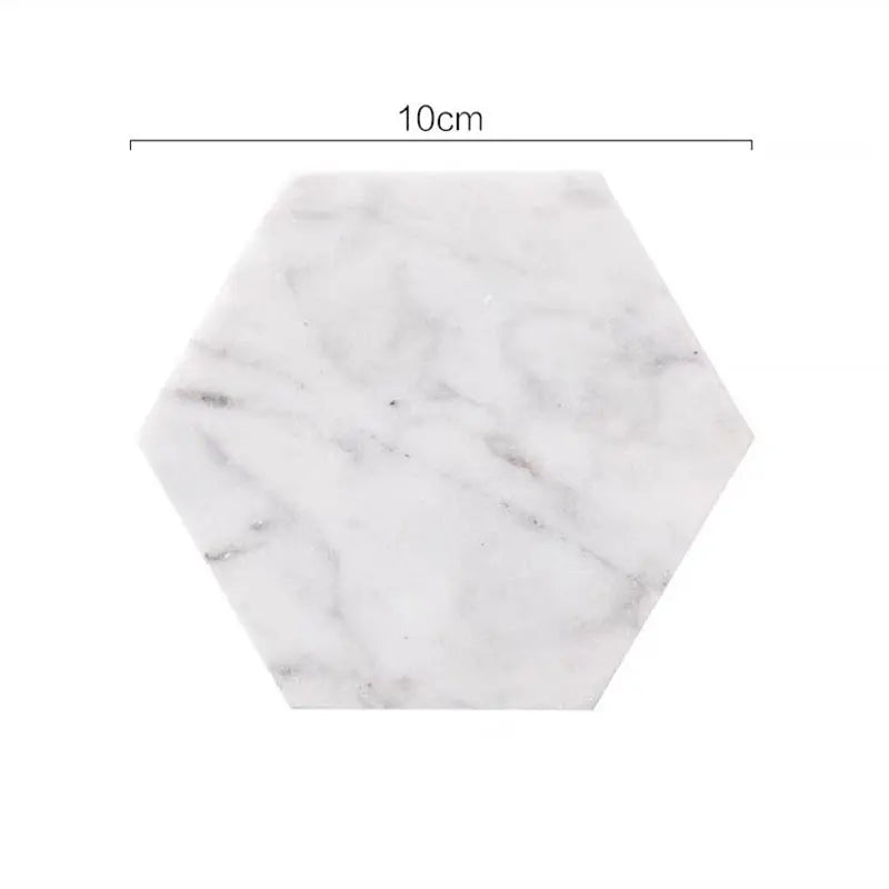 Dessous de verre rond en marbre, antidérapant et résistant à la chaleur (vue 9) - Nesty