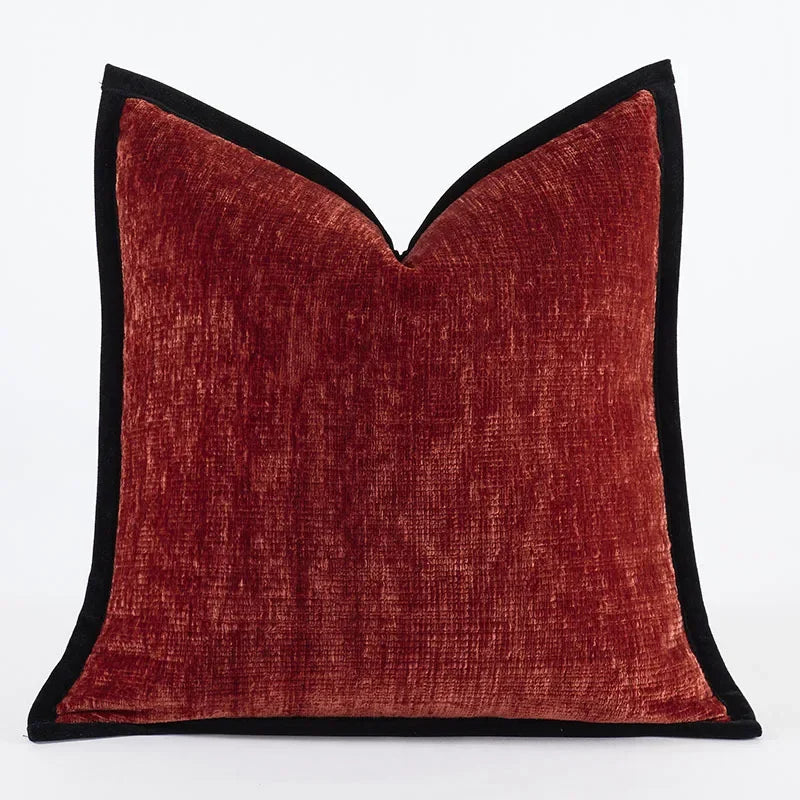 Housse de coussin en chénille épaisse Nesty - Uni, bords piqués (vue 13)