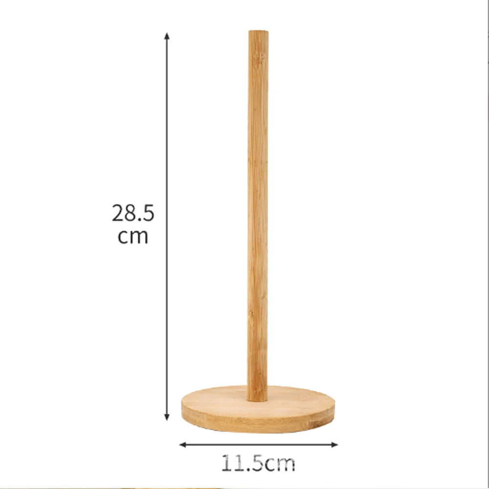 Porte-rouleau essuie-tout en bambou, vertical et rotatif Nesty (vue 5)