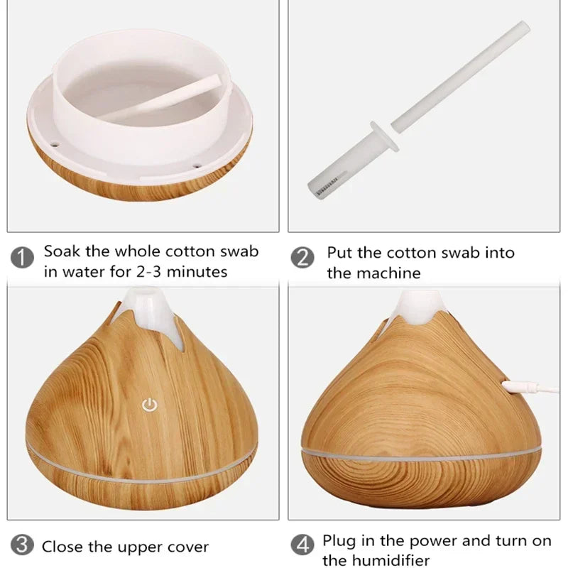 Diffuseur d'huiles essentielles en bois Nesty - 350 ml avec télécommande (vue 5)