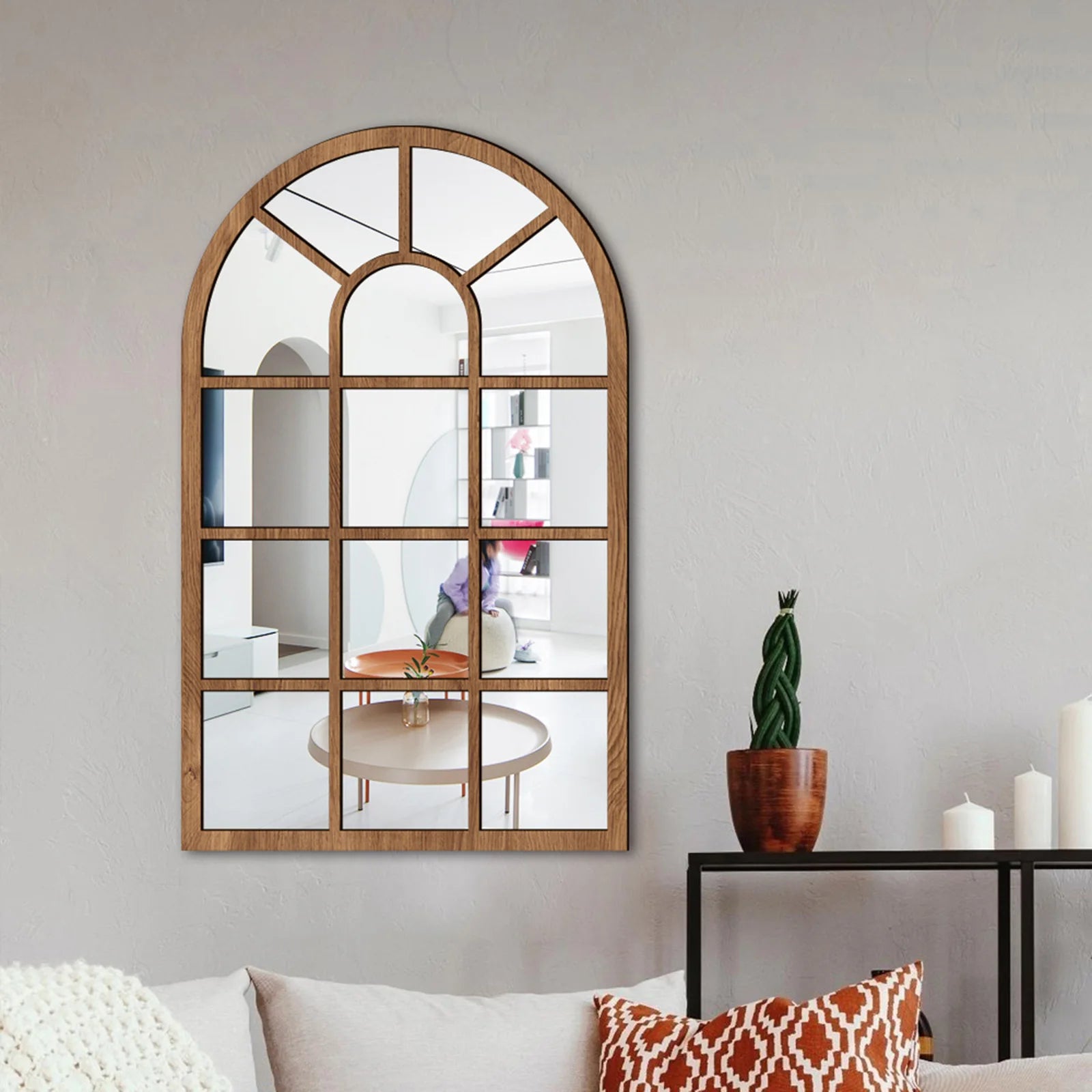 Miroir fenêtre en bois et acrylique Nesty - Trois coloris (vue 5)