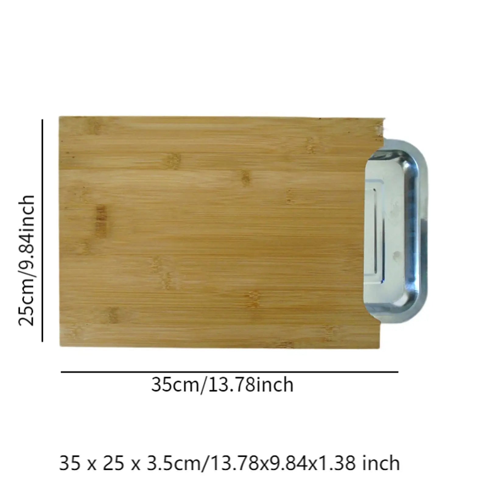 Planche à découper en bois avec plateau de service intégré (vue 6) - Nesty