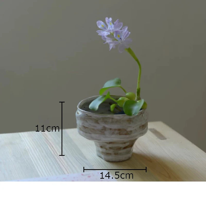 Vase en céramique style wabi-sabi pour composition ikebana - Nesty (vue 10)