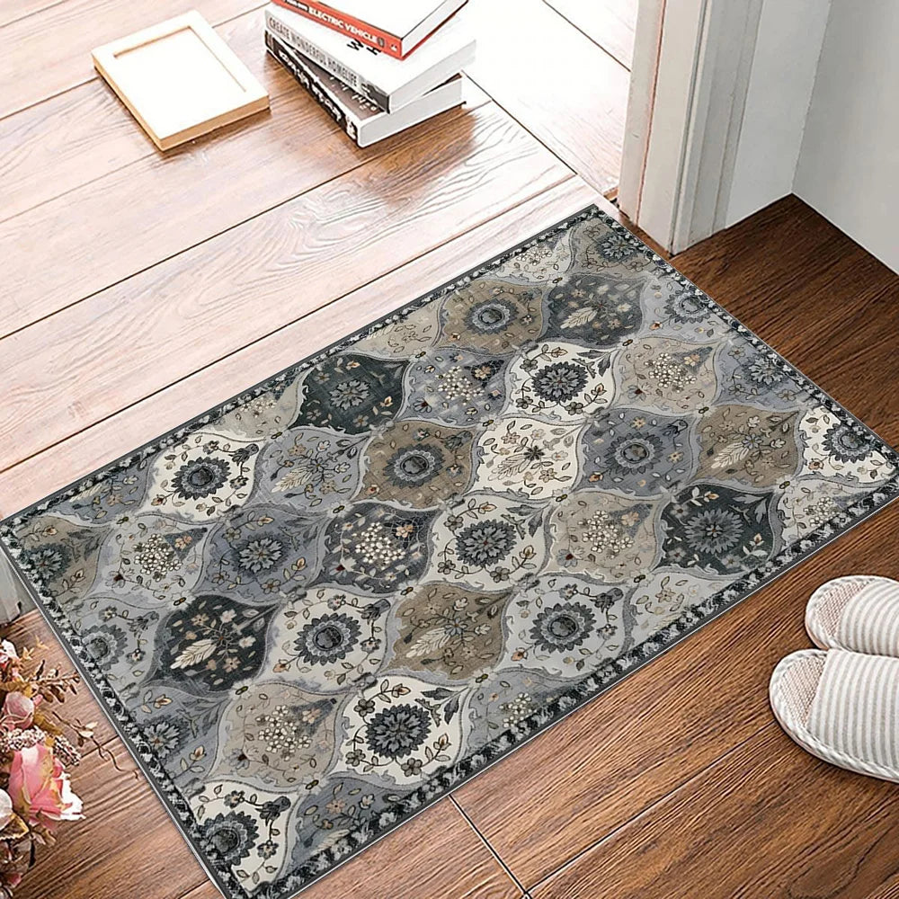 Tapis à motif oriental Nesty - Velours doux et lavable (vue 9)