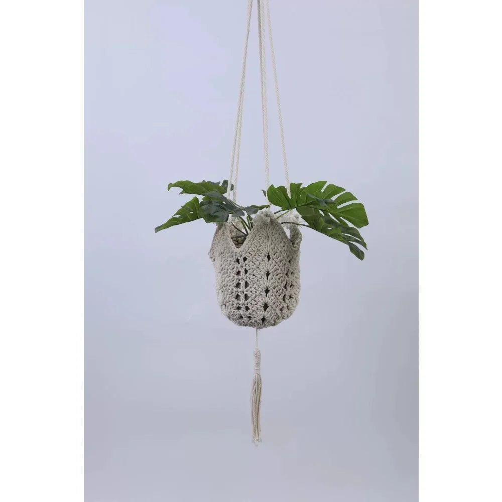 Suspension macramé pour pot de fleurs, décoration murale (vue 7) - Nesty