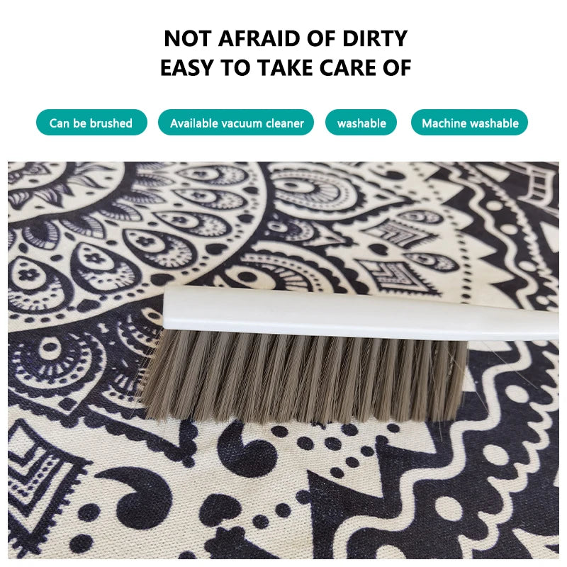 Tapis rond bohème à franges — tissé main (vue 5) - Nesty