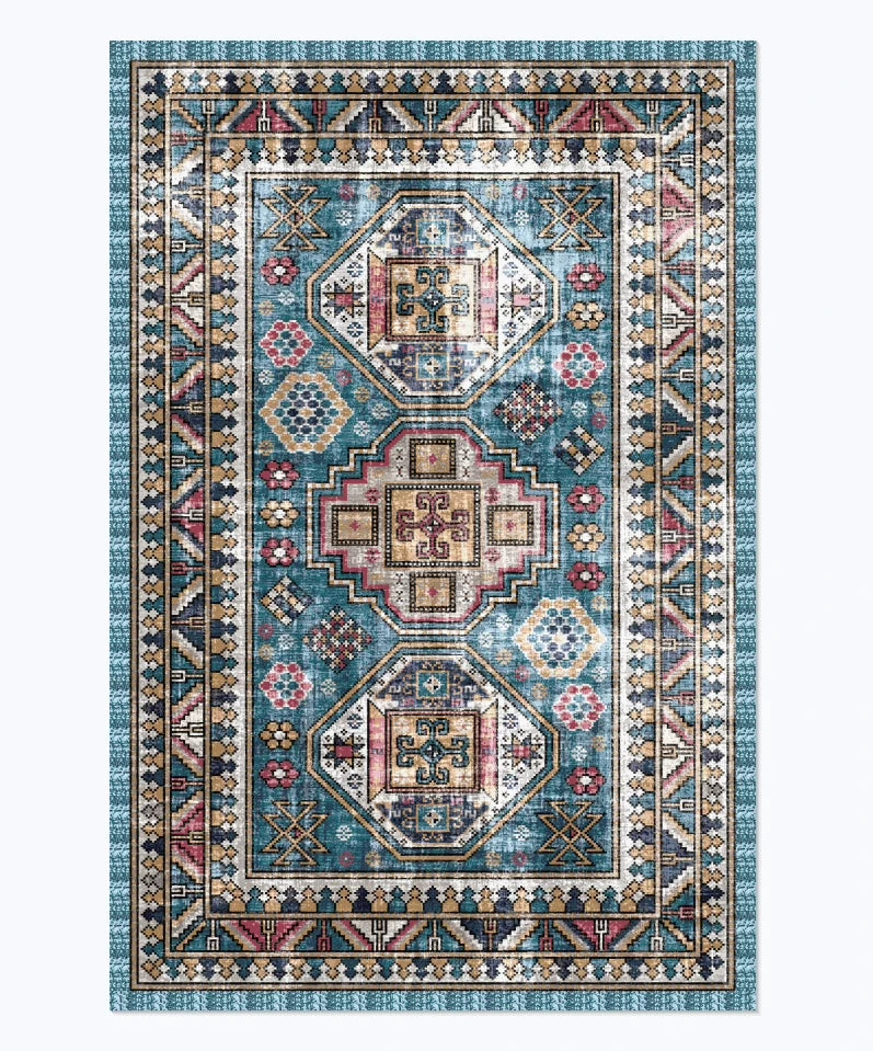 Tapis à motif géométrique rétro pour salon Nesty (vue 14)