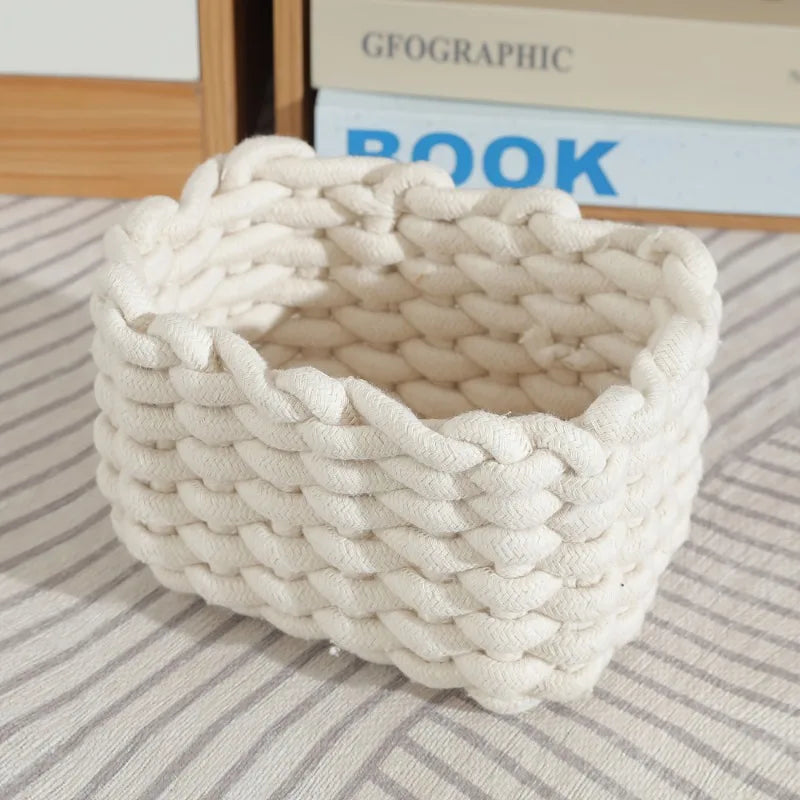 Panier de rangement en corde tressée, fibre naturelle - Nesty (vue 8)