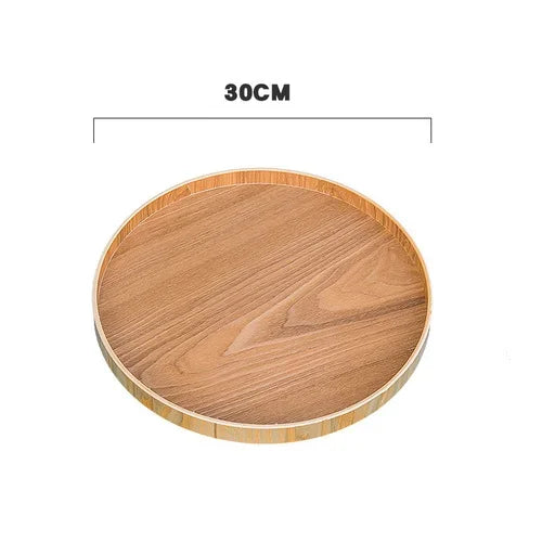 Plateau rond en bois — style japonais (vue 10) - Nesty