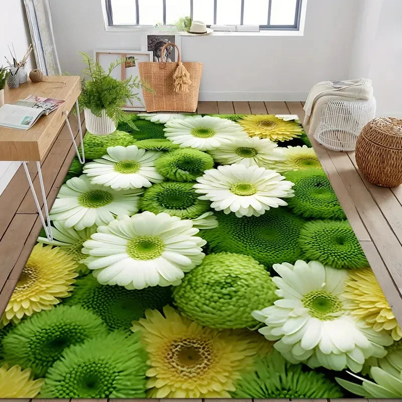 Tapis à motif marguerites pour chambre et salon Nesty (vue 7)