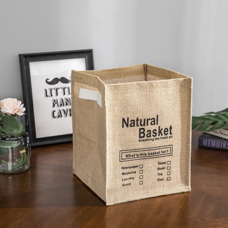 Sac de rangement pliable en jute avec anses - Nesty (vue 10)