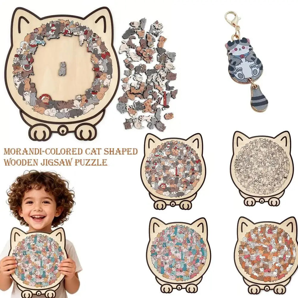 Puzzle en bois 135 pièces Nesty - Enfant souriant tenant le puzzle assemblé