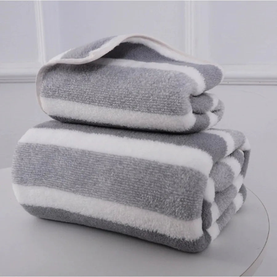 Duo de serviettes de bain — lui & elle, coton polyester - Nesty (vue 9)