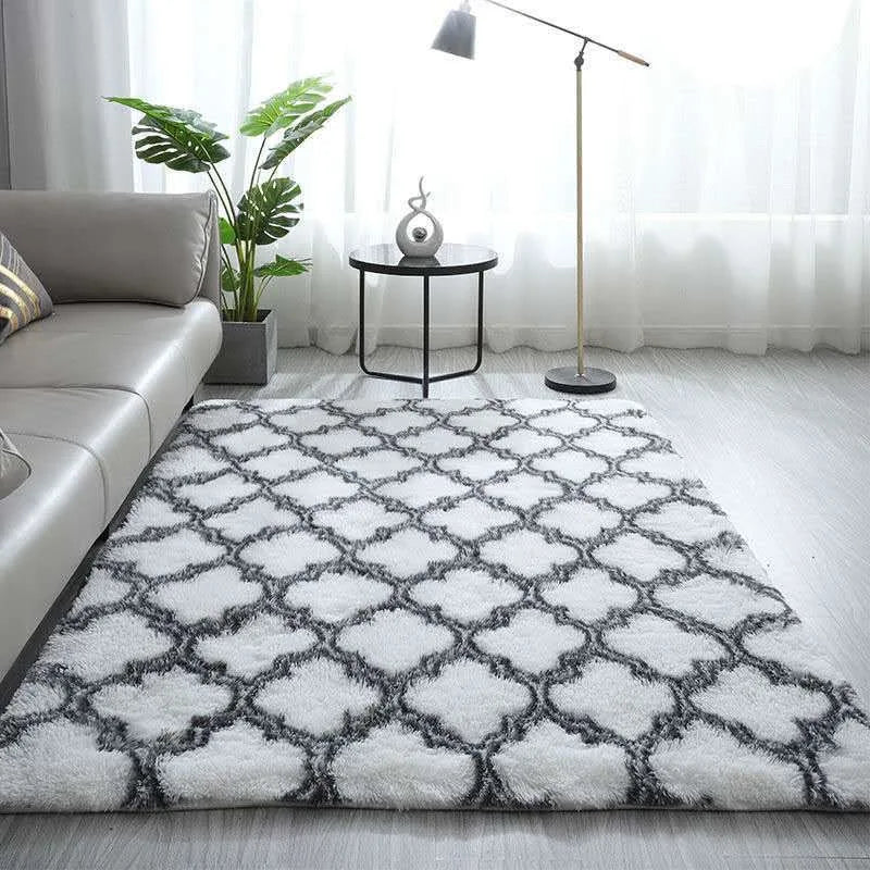 Grand tapis moelleux blanc pour salon et chambre Nesty (vue 18)