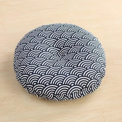Grand coussin de méditation zafu en lin Nesty - Pour banquette ou yoga (vue 9)