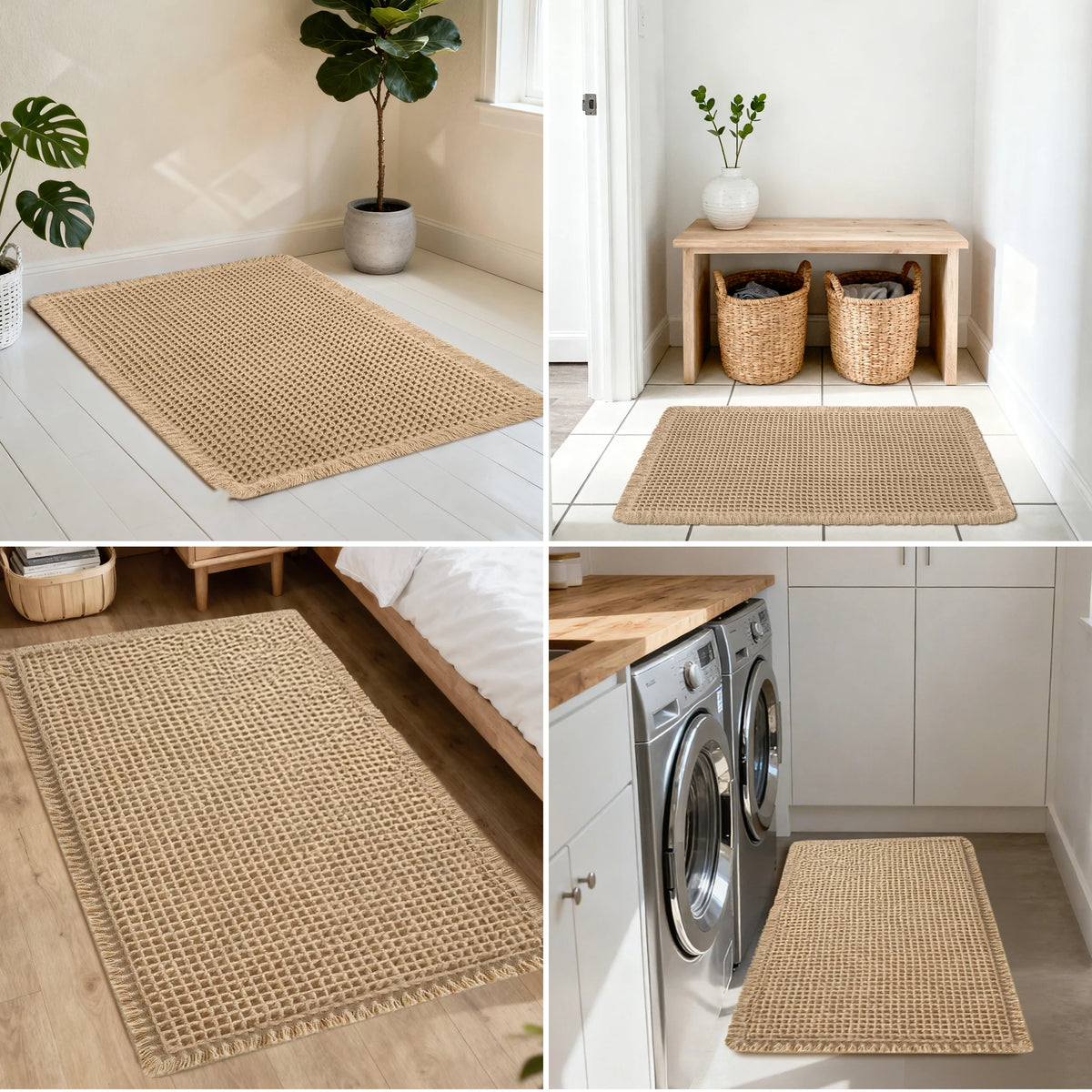 Tapis de bain gaufré à motif géométrique — antidérapant - Nesty (vue 6)