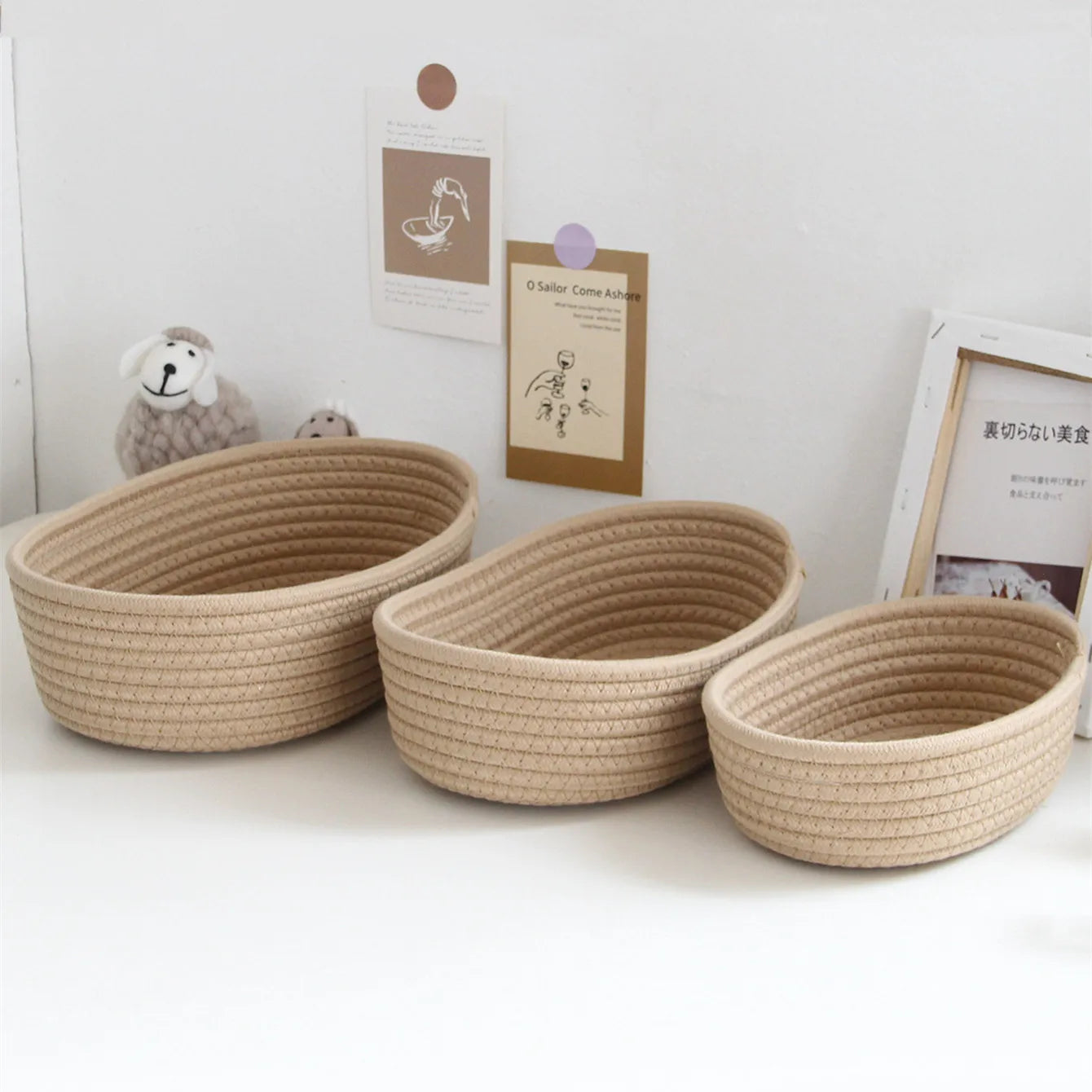 Panier de rangement tressé multifonction pour bureau - Nesty (vue 2)