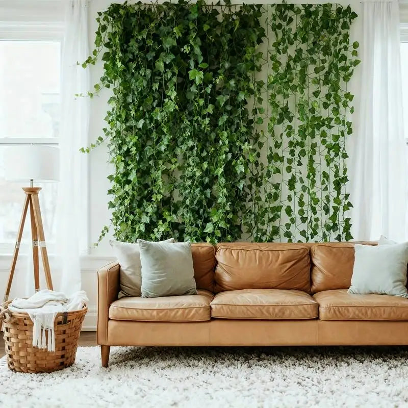 Guirlande de lierre artificiel Nesty - 24 pièces pour mur végétal (vue 5)