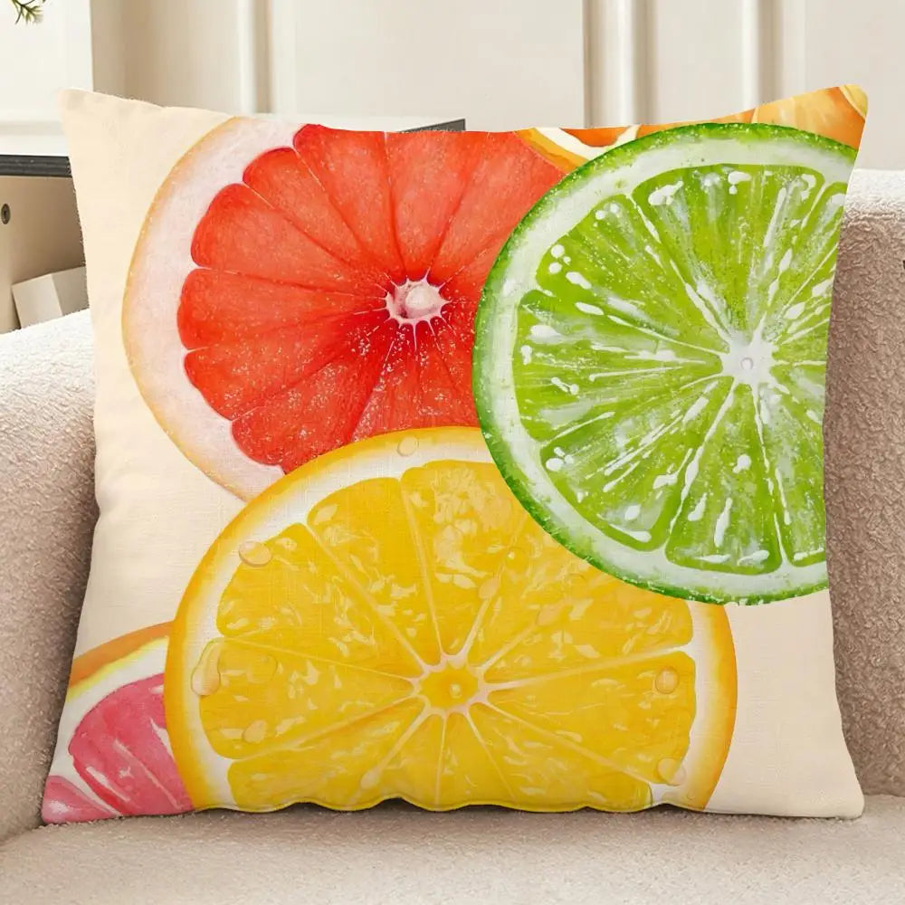 Housse de coussin en lin imitation Nesty - Jaune citron, style léger (vue 10)
