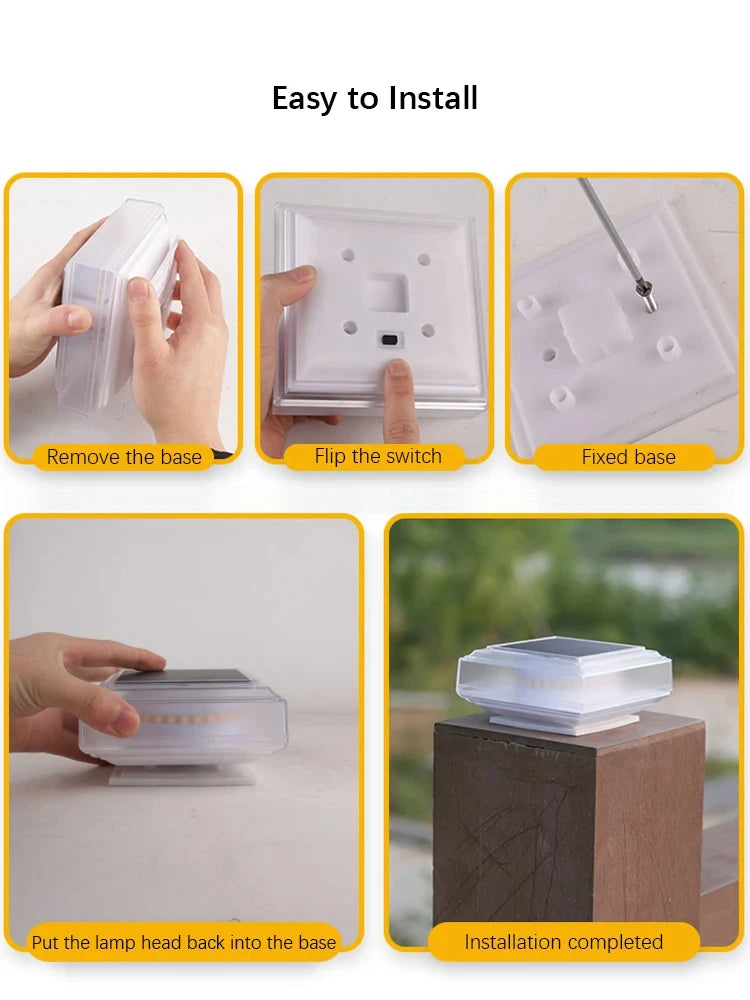 Lampe solaire de poteau Nesty - Éclairage étanche pour extérieur (vue 5)