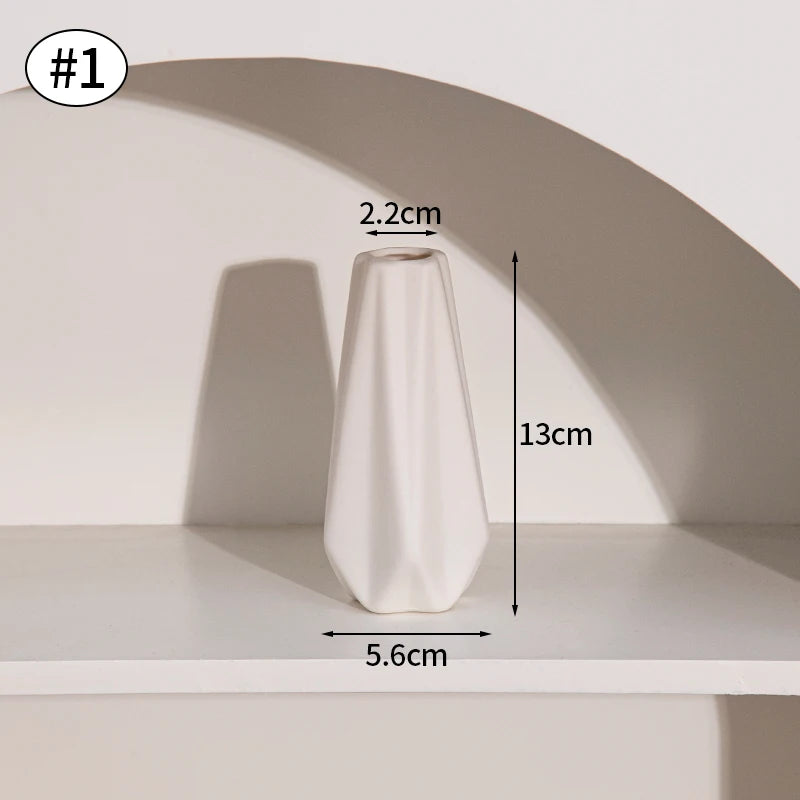Vase en céramique blanc, style nordique épuré - Nesty (vue 25)