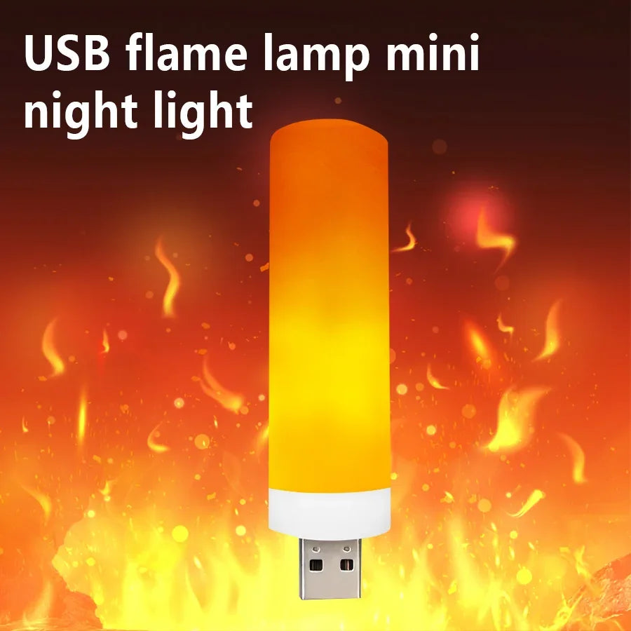 Ampoule LED effet flamme Nesty - Présentation sur fond de flammes